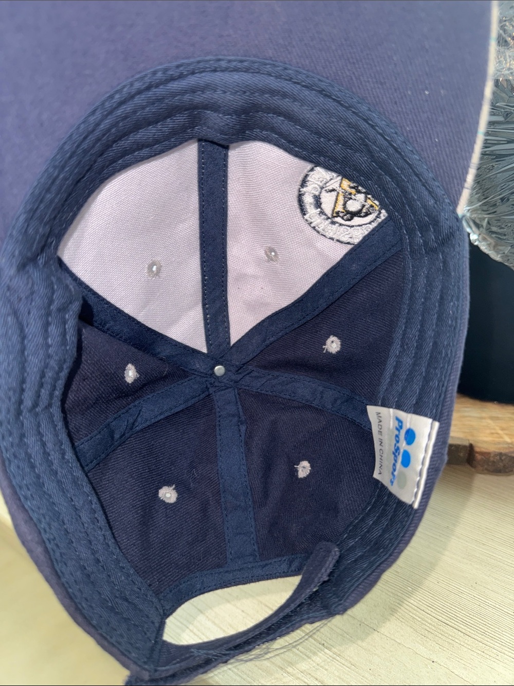 Plaid Pittsburgh Penguins Baseball Cap in Gray & Navy with Teal Accents - Picture 6 of 7